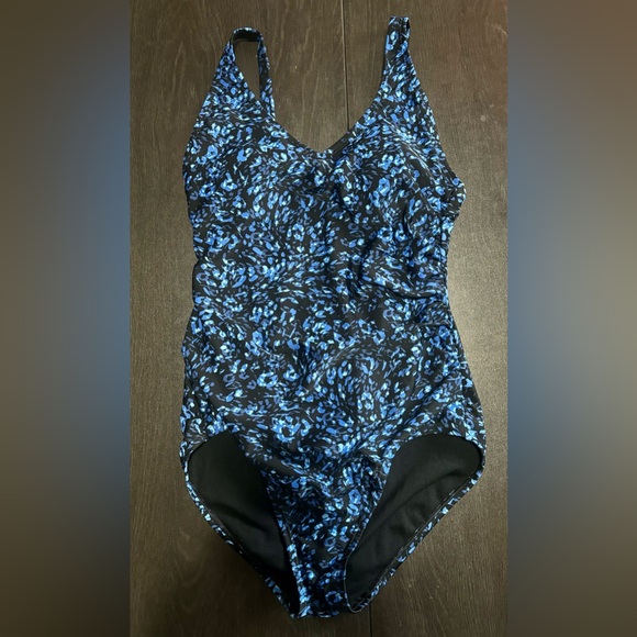 Speedo Tummy Control Side Rushing One Piece Swimsuit - Picture 1 of 3